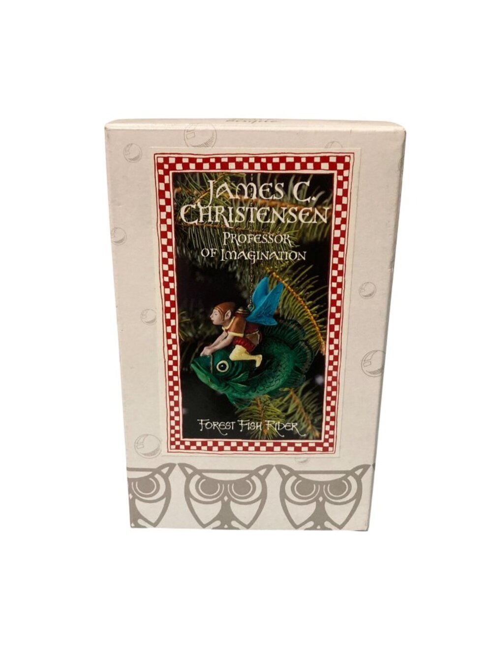 James C. Christensen Forest Fish Rider Christmas Ornament With Original Box